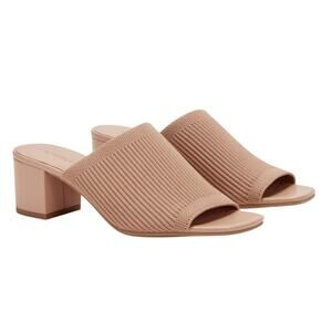 EVERLANE Women’s‎ The Glove Block Heel Mule in ReKnit Blush Tan-Size 6.5